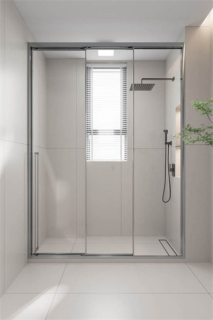 VECONI Душевая дверь раздвижная Premium Prato 300 CH-R, 1500х2000, хром, стекло прозрачное PR3/R-150-01-CH-C4