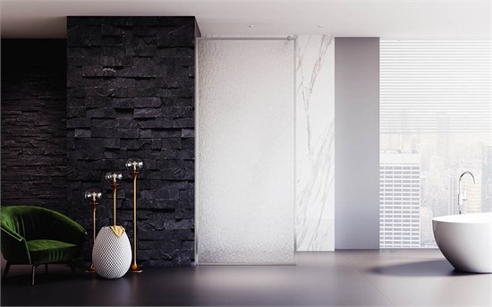 VECONI Душевая перегородка Korato KR-81R, 800x2000, хром, стекло дождь KR81R-80-06-C8