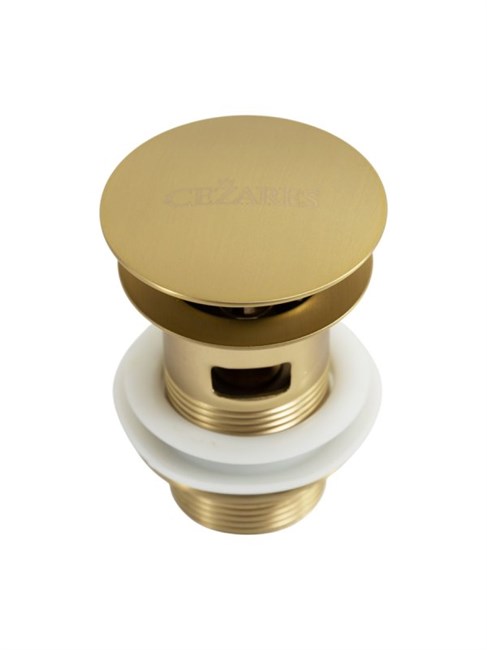 CEZARES Czr CZR-SAT-BORO Донный клапан с системой "Клик-клак" с переливом, брашированное золото CZR-SAT-BORO