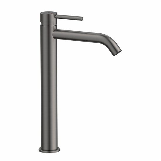 LEMARK Смеситель Kalina LMF-2115S-GM для раковины высокий, графит LMF-2115S-GM