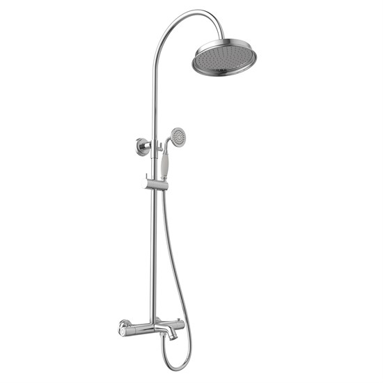 LEMARK Смеситель Pushkin LMF-8646B-C термостатический для ванны и душа с регулируемой высотой штанги и лейкой верхнего душа «Тропический дождь», хром LMF-8646B-C