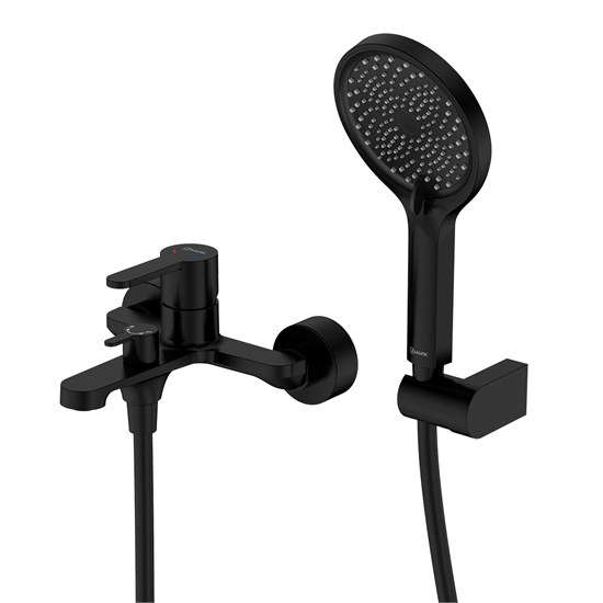 LEMARK Смеситель Ladoga LMF-0722B-BL для ванны, черный LMF-0722B-BL