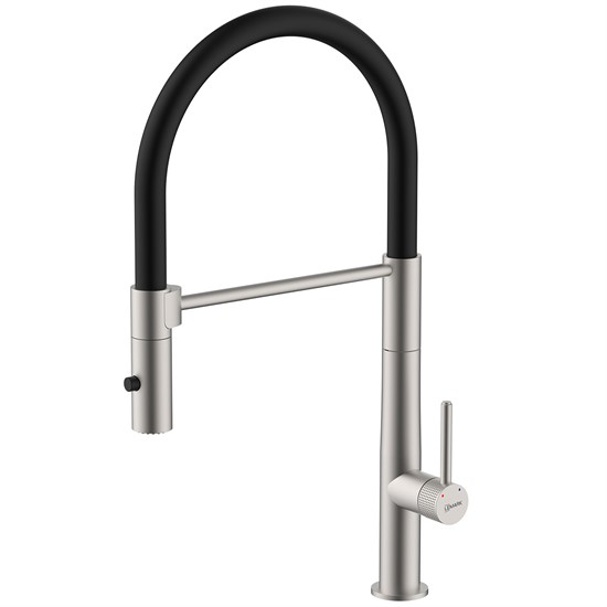 LEMARK Смеситель Beluga LMF-8074B-BN для кухни с гибким изливом, никель LMF-8074B-BN
