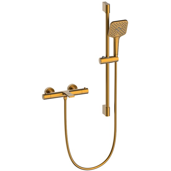 LEMARK Смеситель Valday LMF-8142B-BRG для ванны, термостатический, брашированное золото LMF-8142B-BRG