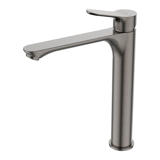 LEMARK Смеситель Siberia LMF-7015B-GM для накладной раковины, высокий, графит LMF-7015B-GM