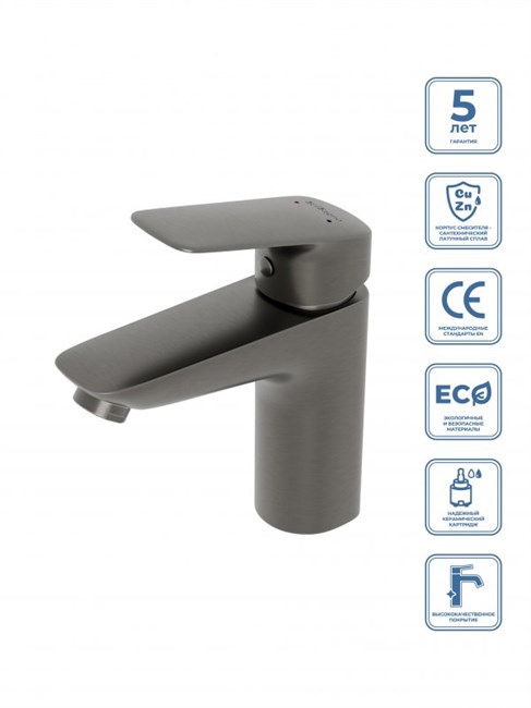 BELBAGNO Due Смеситель для раковины без донного клапана DUE-LVM-GM-W0 DUE-LVM-GM-W0