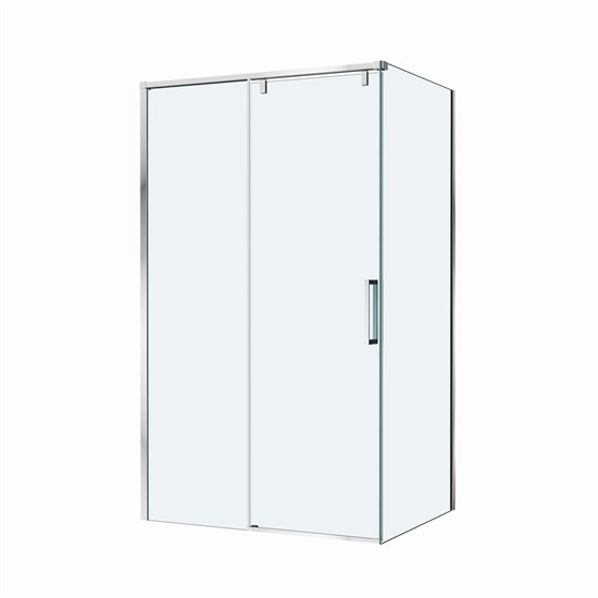 BELBAGNO Soft Close-1 Душевой уголок прямоугольный размер 110x100 см профиль - хром / стекло - прозрачное, двери раздвижные SOFT_CLOSE-1-AH-1-110/100-C-Cr