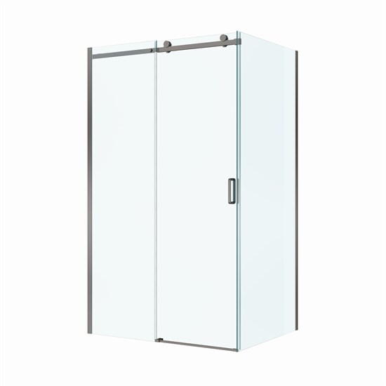 BELBAGNO Soft Close-2 Душевой уголок прямоугольный размер 120x100 см профиль - оружейная сталь / стекло - прозрачное, двери раздвижные SOFT_CLOSE-2-AH-1-120/100-C-GM