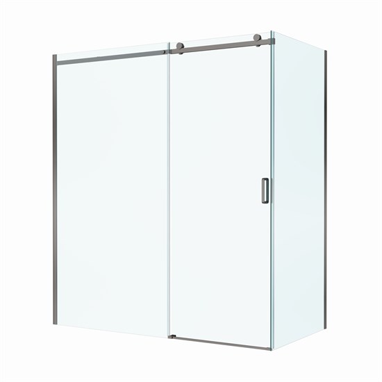 BELBAGNO Soft Close-2 Душевой уголок прямоугольный размер 180x90 см профиль - оружейная сталь / стекло - прозрачное, двери раздвижные SOFT_CLOSE-2-AH-1-180/90-C-GM