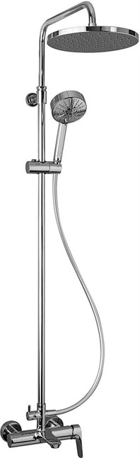 E26809-CP Колонна для ванны/душа с однорычажным смесителем, круглым верхним и ручным душем E26809-CP