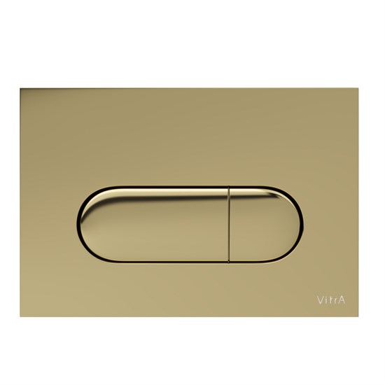 VITRA Кнопка смыва для инсталляции Root Round 740-2224 глянцевое золото двойный смыв 740-2224