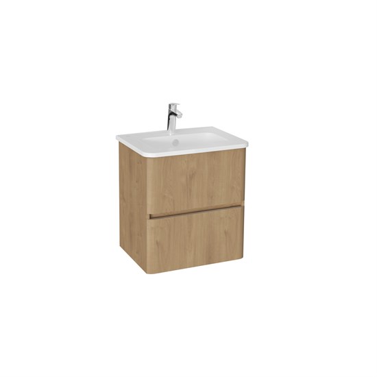 VITRA Тумба с раковиной для ванной Mia Plus Round 69817 60 см золотой дуб ДСП 69817