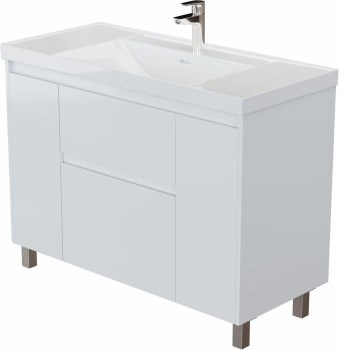 AQUANET Тумба с раковиной Nova lite 2.0 110 белый глянец AQUANET-377647