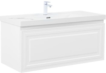 AQUANET Тумба с раковиной Агата 110 1 ящ. цв. белый сатин AQUANET-365940