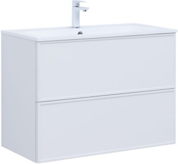 AQUANET Тумба с раковиной Арт 90 цв.белый матовый AQUANET-323573