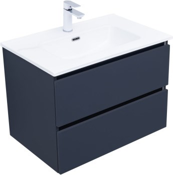 AQUANET Тумба с раковиной Вега 2.0 70 2 ящ. цв.маренго (раковина Flat) AQUANET-344758