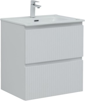 AQUANET Тумба с раковиной Джейн 60 цв.белый матовый (раковина Flat) AQUANET-332546