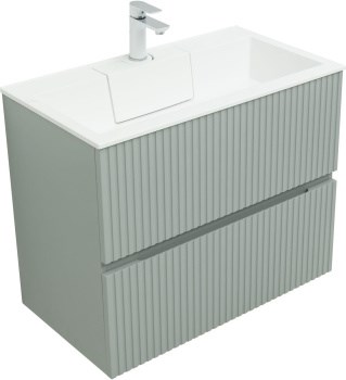 AQUANET Тумба с раковиной Джейн 80 цв.мисти грин (раковина Фортуна) AQUANET-332519
