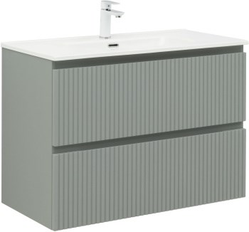 AQUANET Тумба с раковиной Джейн 90 цв.мисти грин (раковина Flat) AQUANET-332533