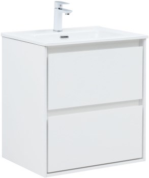 AQUANET Тумба с раковиной Милан (Flash) 60 цв. белый глянец AQUANET-340318