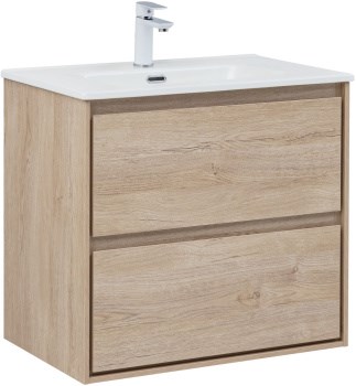 AQUANET Тумба с раковиной Милан 70 цв. дуб светлый AQUANET-340168