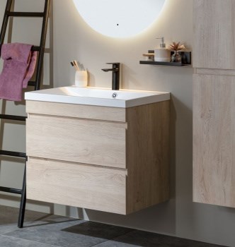 AQUANET Тумба с раковиной Нота new 100 цв.дуб светлый AQUANET-335883