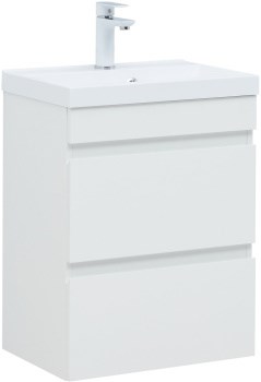 AQUANET Тумба с раковиной Нота new 50 цв.белый глянец AQUANET-335869