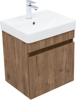 AQUANET Тумба с раковиной Оптима 50 цв. дуб рустикальный AQUANET-345347