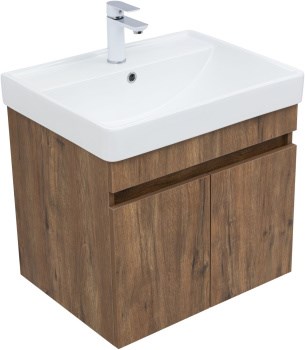 AQUANET Тумба с раковиной Оптима 60 цв. дуб рустикальный AQUANET-345351