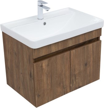 AQUANET Тумба с раковиной Оптима 70 цв. дуб рустикальный AQUANET-345355