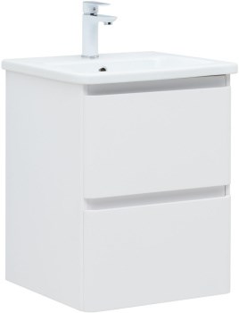 AQUANET Тумба с раковиной Эмбер 50 2 ящ. цв.белый матовый (раковина Urban) AQUANET-332505