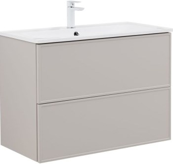 AQUANET Тумба под раковину Арт 90 бежевый AQUANET-343968