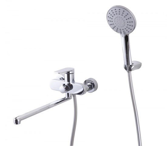 DK Смеситель для ванны с душем Bayern.F?rth DA1523301 длинный излив хром DA1523301