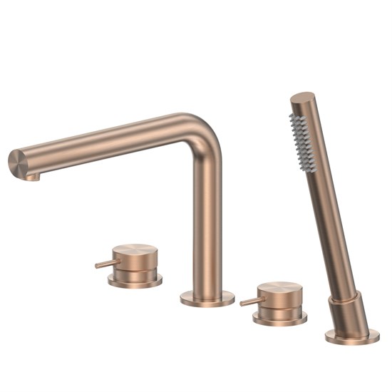 ABBER Смеситель Emotion 316 AF8813BRG на борт ванны, розовое золото брашированное AF8813BRG