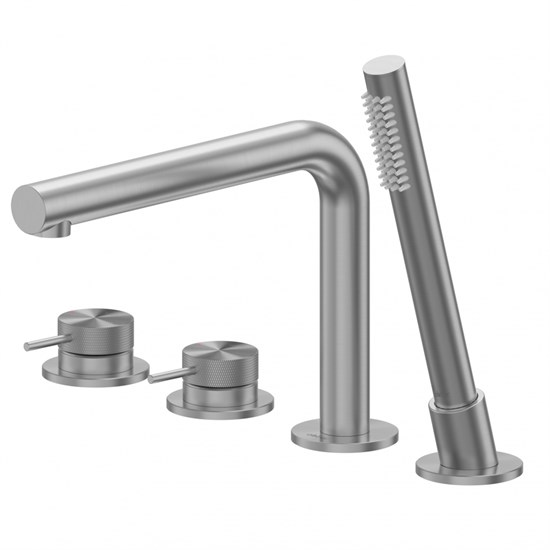 ABBER Смеситель Emotion 316 AF8813BGG на борт ванны, брашированная оружейная сталь AF8813BGG