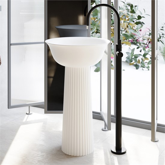 ABBER Раковина отдельностоящая Stein AS2552 белая матовая AS2552