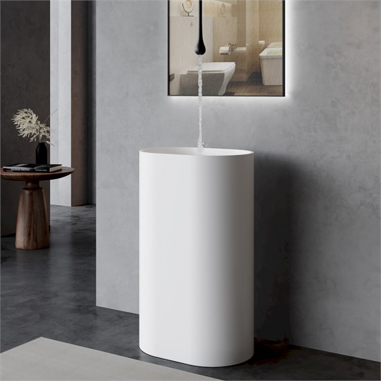 ABBER Раковина отдельностоящая Stein AS2557 белая матовая AS2557