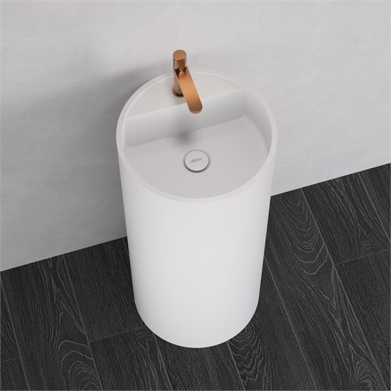 ABBER Раковина отдельностоящая Stein AS2558 белая матовая AS2558