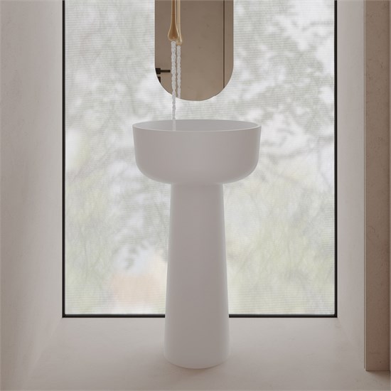 ABBER Раковина отдельностоящая Stein AS2553 белая матовая AS2553