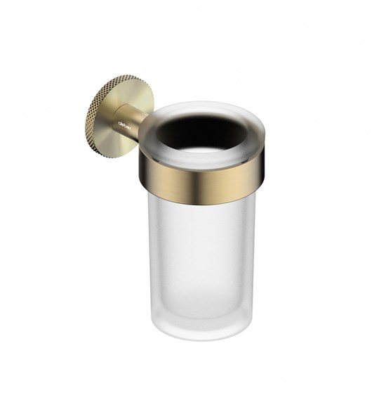 ABBER Стакан для зубных щеток с держателем Pol 316 AA1960BG брашированное светлое золото AA1960BG