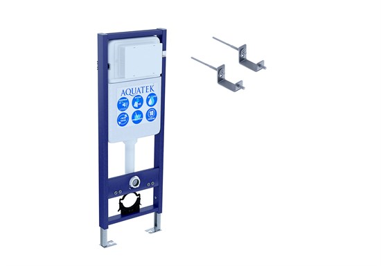 AQUATEK INS-0000017+KKI-0000002 Инсталляция для подвесного унитаза узкая Standart 37, 1130*370*150 мм, +звукоизол.прокладка+крепеж KKI-0000002 INS-17+KKI02