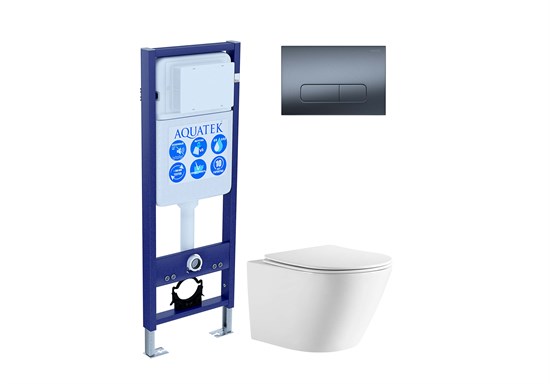 AQUATEK SET ЛИБЕРТИ-INS17-034 (рама INS-0000017 + KKI-0000001 + KDI-0000034 унитаз ЛИБЕРТИ AQ1999T-00 с тонким сиденьем sc SET AQUATEK ЛИБЕРТИ-INS17-034