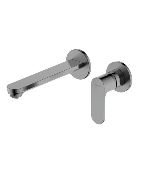 AQUATEK Alpha Смеситель для раковины настенный (внешняя и скрытая часть), оружейная сталь AQ1913BGM