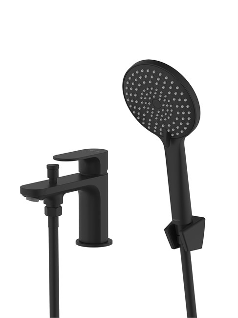 AQUATEK Alpha Смеситель врезной на борт ванны на 1 отв., матовый черный AQ1944MB