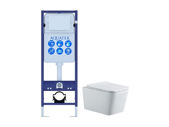 AQUATEK SET ЛИБРА N- INS17 (рама Standard INS-0000017 (без клавиши и крепежа) + унитаз ЛИБРА AQ0530N-00 с тонким сиденьем soft-close) SET AQUATEK ЛИБРА N- INS17