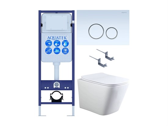 AQUATEK SET ЛИБРА-KDI15 4в1 (рама INS-0000017+ крепление KKI-0000002 + панель KDI-0000015+ унитаз ЛИБРА AQ1148T-00) SET AQUATEK ЛИБРА-KDI15 4в1