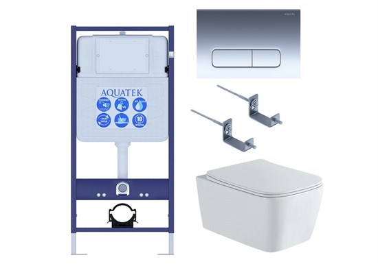 AQUATEK SET ЛИБРА N cm KDI16 (рама INS-0000012 +клавиша KDI-0000016 +крепление KKI-0000002 +унитаз ЛИБРА new AQ1148N-00 с тонким сиденьем sc) SET AQUATEK ЛИБРА N cm KDI16