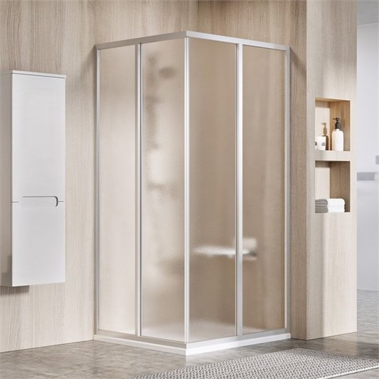 RAVAK Supernova Душевой уголок квадратный размер 80x80 см двери раздвижные, профиль - сатин / стекло - матовое 14V40UO2ZG