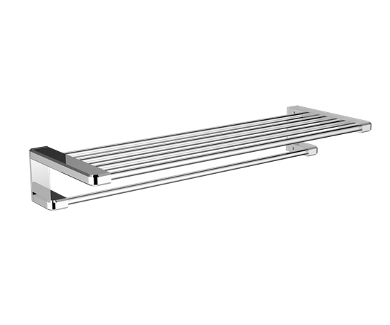 WONZON & WOGHAND Полотенцедержатель с полкой , Хром (WW-V3902-CR) WW-V3902-CR