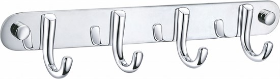 WONZON & WOGHAND Вешалка с 4 крючками для ванной , Хром (WW-9384-4) WW-9384-4